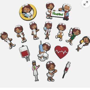 15pcs/set Nurse Shoe Charms For Crocs Nurse Decorations